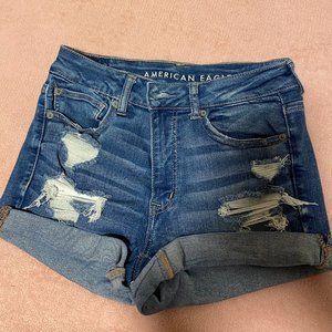American Eagle Denim Ripped Shorts